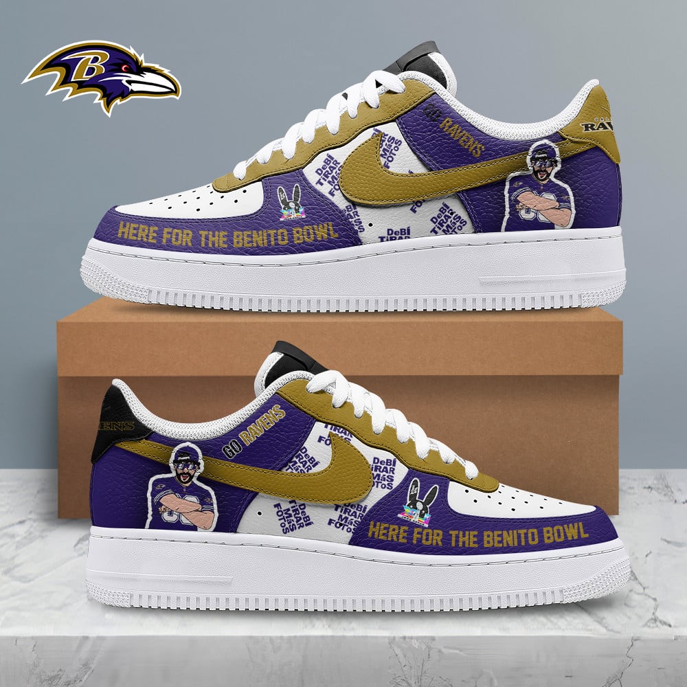 [SPECIAL OFFER] NEW CUSTOMIZED NFL28 BTR BALTIMORE RAVENS SUPER BOWL HALFTIME SHOW AF1 SHOES