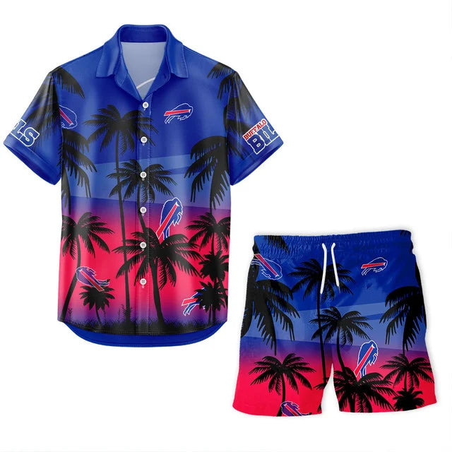[SPECIAL OFFER] NEW CUSTOMIZED NFL03 BFB BUFFALO BILLS UNISEX HAWAIIAN SHIRT & SHORTS SET