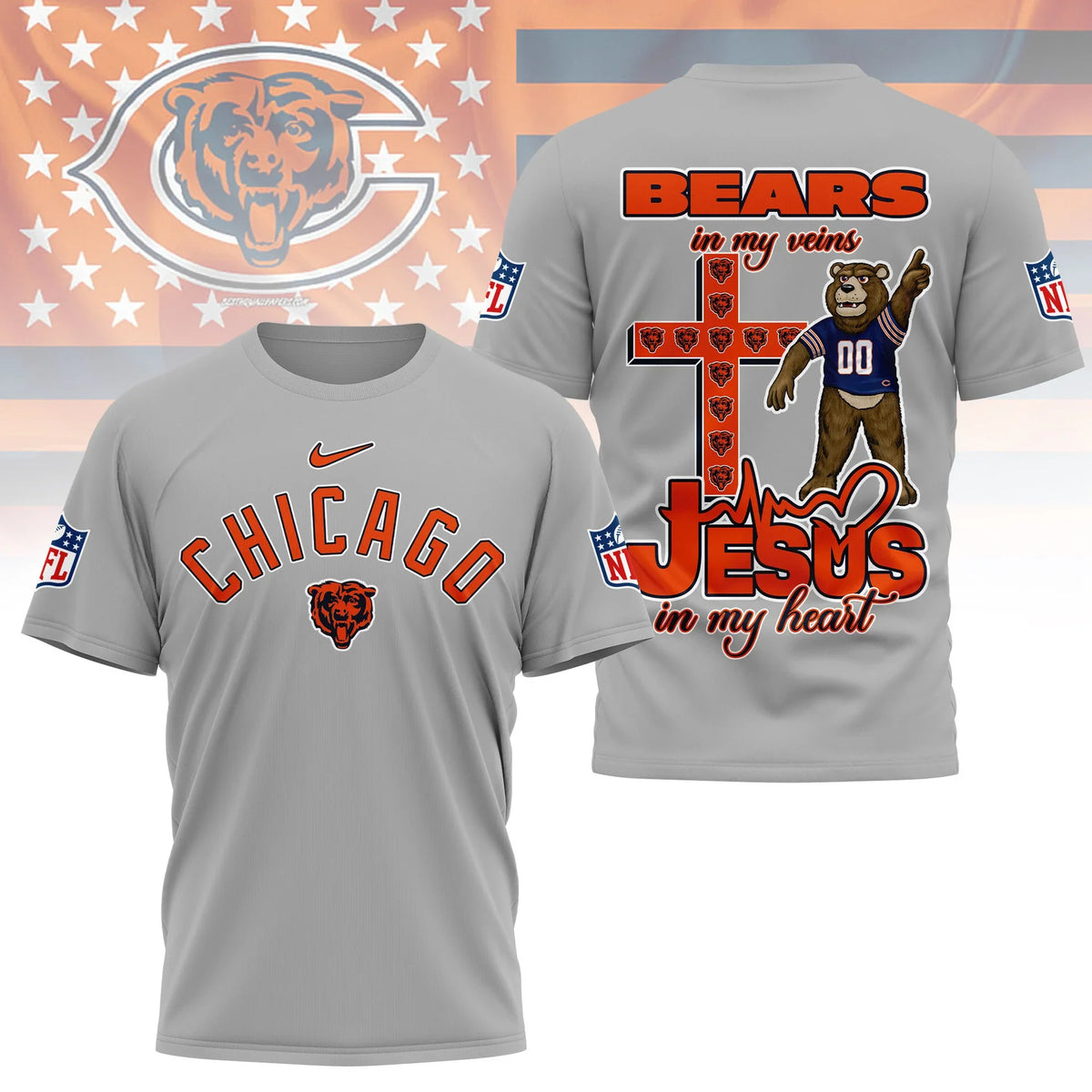 [SPECIAL OFFER] NEW CUSTOMIZED NFL26 CCB CHICAGO BEARS T-SHIRT | MULTIPLE COLORS AVAILABLE
