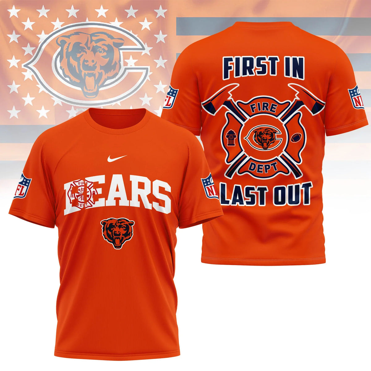 [SPECIAL OFFER] NEW CUSTOMIZED NFL26 CCB CHICAGO BEARS T-SHIRT | MULTIPLE COLORS AVAILABLE