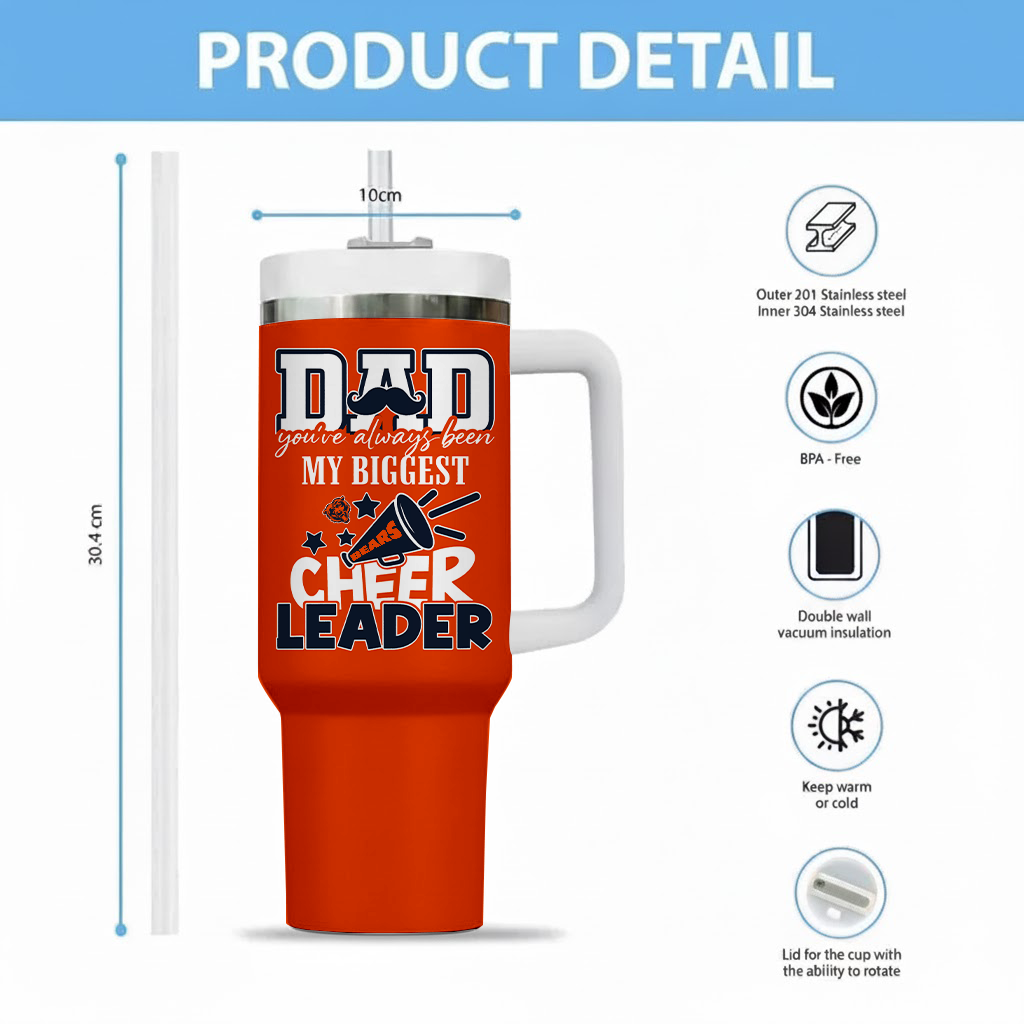 [SPECIAL OFFER] NEW CUSTOMIZED NFL26 CCB CHICAGO BEARS 40OZ TUMBLER