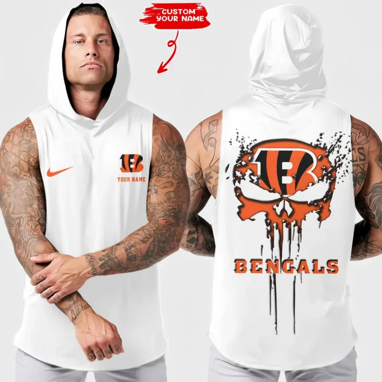 [SPECIAL OFFER] NEW CUSTOMIZED NFL16 CCB CINCINNATI BENGALS HOODED TANK TOP