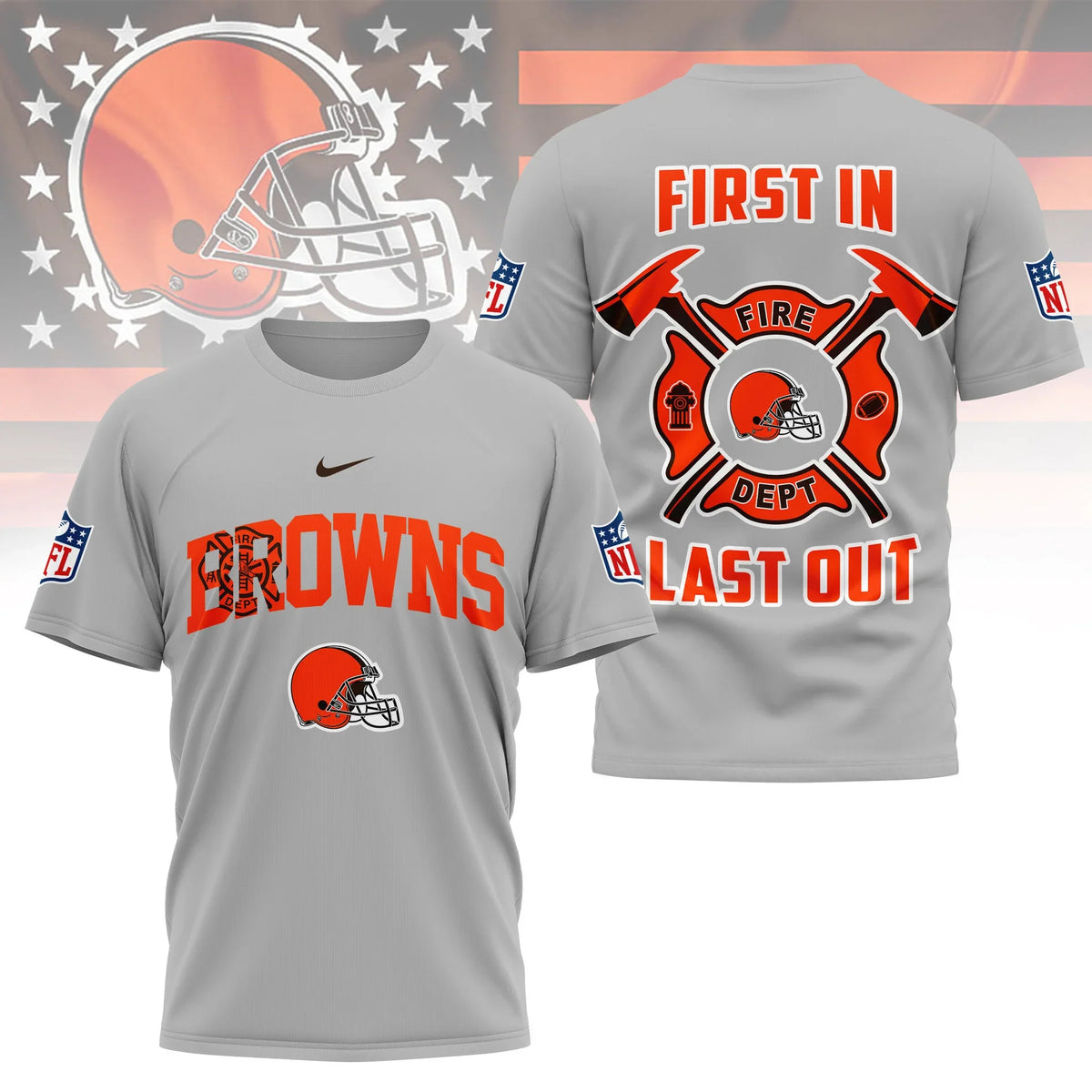 [SPECIAL OFFER] NEW CUSTOMIZED NFL29 CLB CLEVELAND BROWNS T-SHIRT | MULTIPLE COLORS AVAILABLE