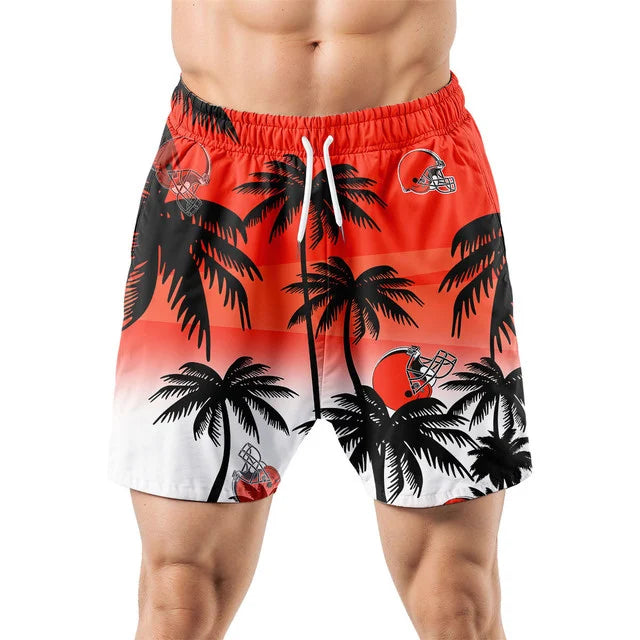 [SPECIAL OFFER] NEW CUSTOMIZED NFL29 CLB CLEVELAND BROWNS UNISEX HAWAIIAN SHIRT & SHORTS SET