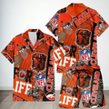 [SPECIAL OFFER] NEW CUSTOMIZED NFL29 CLB CLEVELAND BROWNS UNISEX HAWAIIAN SHIRT & SHORTS SET