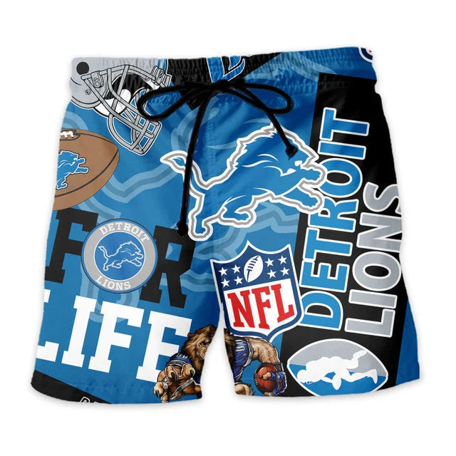 [SPECIAL OFFER] NEW CUSTOMIZED NFL04 DTL DETROIT LIONS UNISEX HAWAIIAN SHIRT & SHORTS SET