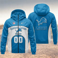 [SPECIAL OFFER] NEW CUSTOMIZED NFL04 DTL DETROIT LIONS WINDBREAKER JACKET