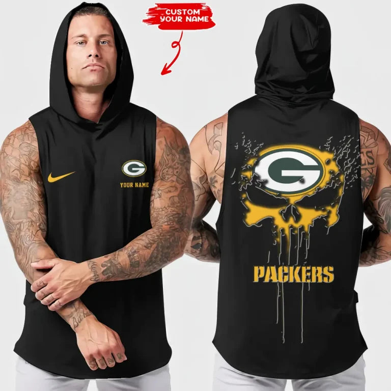 [SPECIAL OFFER] NEW CUSTOMIZED HOODED NFL08 GBP GREEN BAY PACKERS TANK TOP