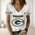 [SPECIAL OFFER] NEW CUSTOMIZED NFL08 GBP GREEN BAY PACKERS V-NECK FEMALE SHIRT