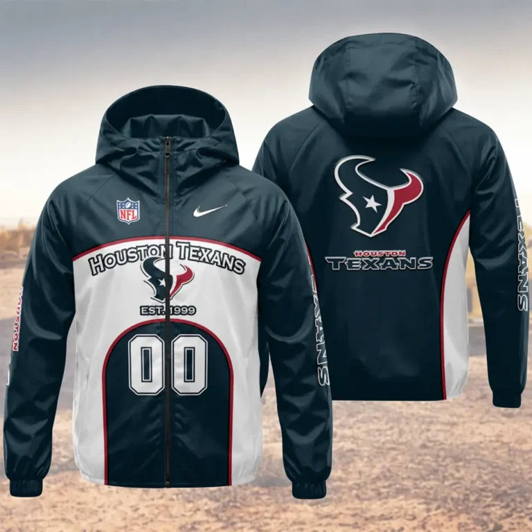 [SPECIAL OFFER] NEW CUSTOMIZED NFL15 HTT HOUSTON TEXANS WINDBREAKER JACKET