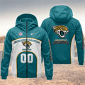 [SPECIAL OFFER] NEW CUSTOMIZED NFL30 JSJ JACKSONVILLE JAGUARS WINDBREAKER JACKET