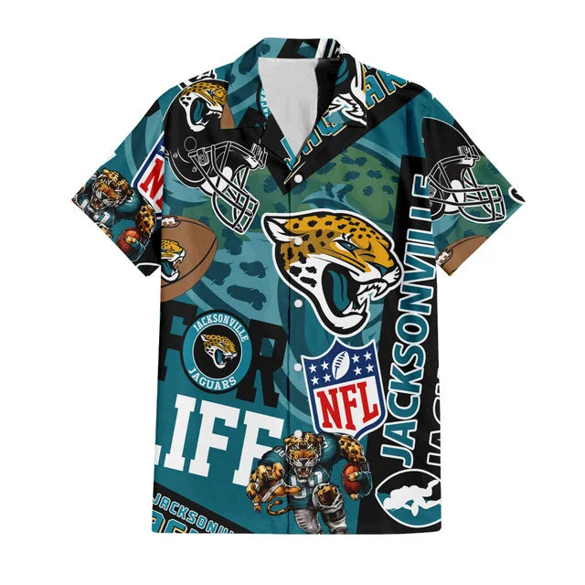 [SPECIAL OFFER] NEW CUSTOMIZED NFL30 JSJ JACKSONVILLE JAGUARS UNISEX HAWAIIAN SHIRT & SHORTS SET