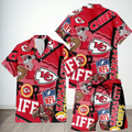 [SPECIAL OFFER] NEW CUSTOMIZED NFL01 KCC KANSAS CITY CHIEFS UNISEX HAWAIIAN SHIRT & SHORTS SET