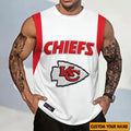 [SPECIAL OFFER] NEW CUSTOMIZED NFL01 KCC KANSAS CITY CHIEFS TANKTOP & GYM SHIRT
