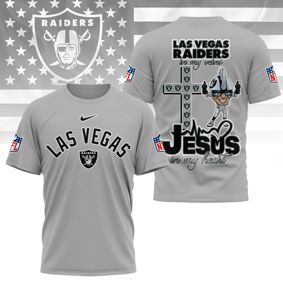 [SPECIAL OFFER] NEW CUSTOMIZED NFL07 LVR LAS VEGAS RAIDERS T-SHIRT | MULTIPLE COLORS AVAILABLE
