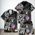 [SPECIAL OFFER] NEW CUSTOMIZED NFL07 LVR LAS VEGAS RAIDERS UNISEX HAWAIIAN SHIRT & SHORTS SET
