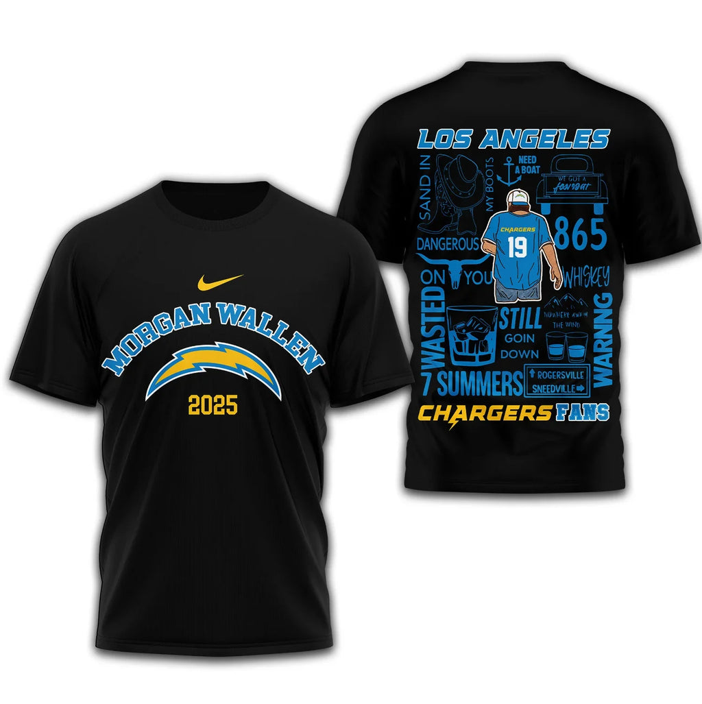 [SPECIAL OFFER] NEW CUSTOMIZED NFL09 LAC LOS ANGELES CHARGERS T-SHIRT | MULTIPLE COLORS AVAILABLE