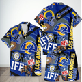 [SPECIAL OFFER] NEW CUSTOMIZED NFL22 LAR LOS ANGELES RAMS UNISEX HAWAIIAN SHIRT & SHORTS SET