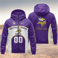[SPECIAL OFFER] NEW CUSTOMIZED NFL05 MVK MINNESOTA VIKINGS WINDBREAKER JACKET