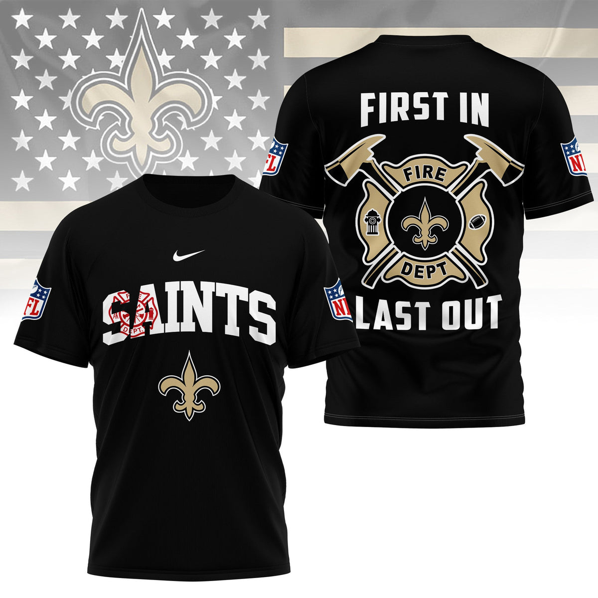 [SPECIAL OFFER] NEW CUSTOMIZED NFL24 NOS NEW ORLEANS SAINTS T-SHIRT | MULTIPLE COLORS AVAILABLE