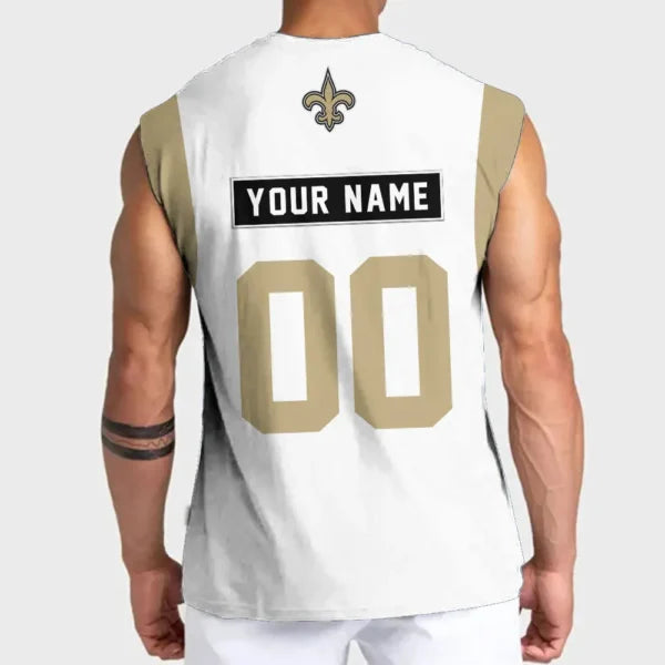 [SPECIAL OFFER] NEW CUSTOMIZED NFL24 NOS NEW ORLEANS SAINTS TANKTOP & GYM SHIRT