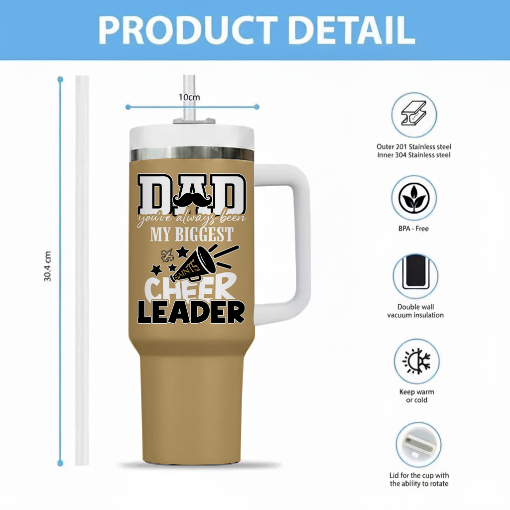 [SPECIAL OFFER] NEW CUSTOMIZED NFL24 NOS NEW ORLEANS SAINTS 40OZ TUMBLER