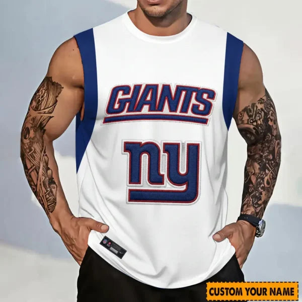[SPECIAL OFFER] NEW CUSTOMIZED NFL32 NYG NEW YORK GIANTS TANKTOP & GYM SHIRT