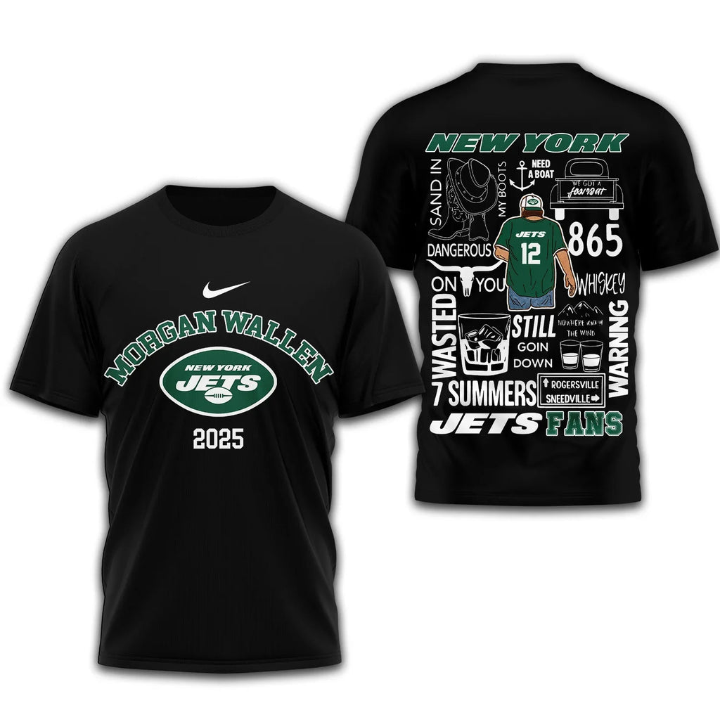 [SPECIAL OFFER] NEW CUSTOMIZED NFL25 NYJ NEW YORK JETS T-SHIRT | MULTIPLE COLORS AVAILABLE