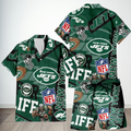 [SPECIAL OFFER] NEW CUSTOMIZED NFL25 NYJ NEW YORK JETS UNISEX HAWAIIAN SHIRT & SHORTS SET