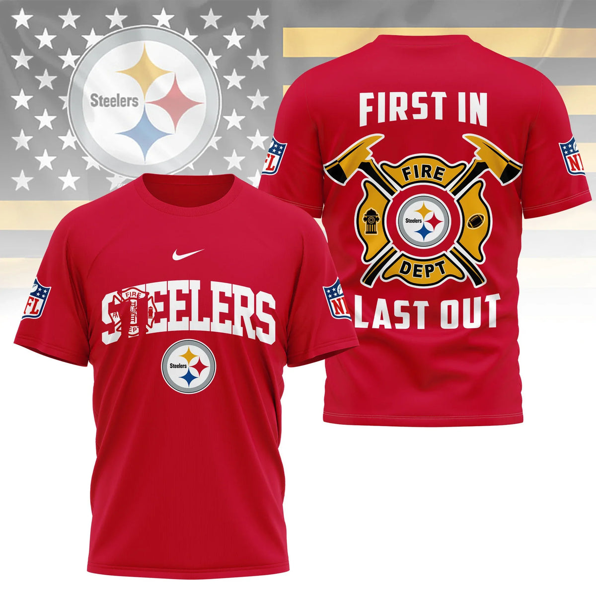 [SPECIAL OFFER] NEW CUSTOMIZED NFL14 PSB PITTSBURGH STEELERS T-SHIRT | MULTIPLE COLORS AVAILABLE