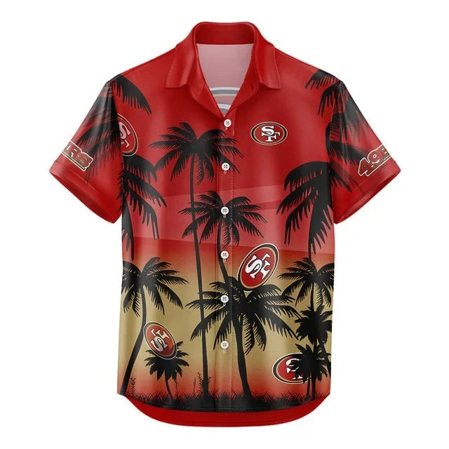 [SPECIAL OFFER] NEW CUSTOMIZED NFL11 SF49 SAN FRANCISCO 49ERS UNISEX HAWAIIAN SHIRT & SHORTS SET