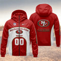 [SPECIAL OFFER] NEW CUSTOMIZED NFL11 SF49 SAN FRANCISCO 49ERS WINDBREAKER JACKET