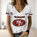 [SPECIAL OFFER] NEW CUSTOMIZED NFL11 SF49 SAN FRANCISCO 49ERS V-NECK FEMALE SHIRT