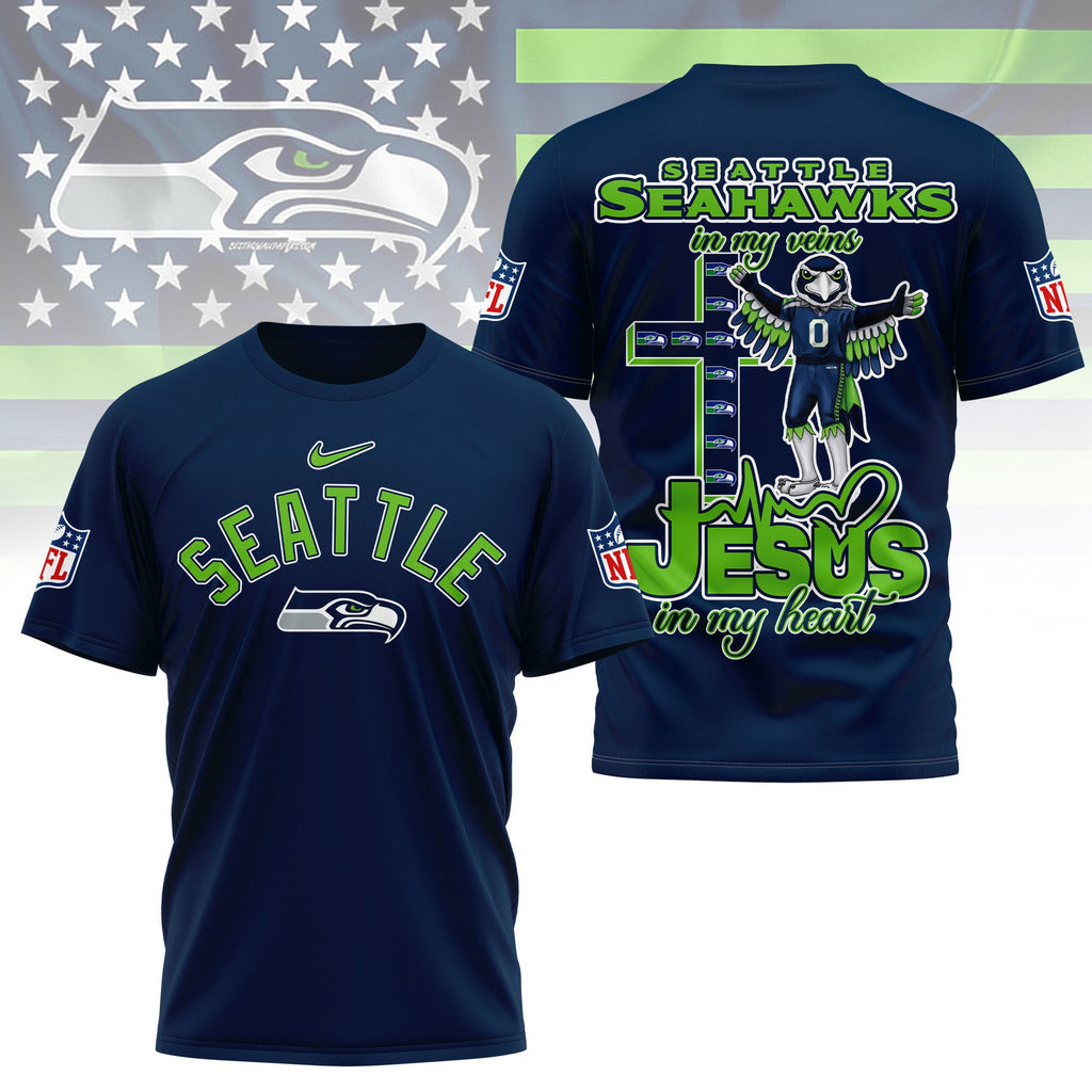 [SPECIAL OFFER] NEW CUSTOMIZED NFL06 SSH SEATTLE SEAHAWKS T-SHIRT | MULTIPLE COLORS AVAILABLE