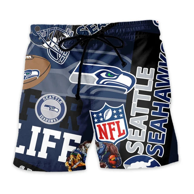 [SPECIAL OFFER] NEW CUSTOMIZED NFL06 SSH SEATTLE SEAHAWKS UNISEX HAWAIIAN SHIRT & SHORTS SET