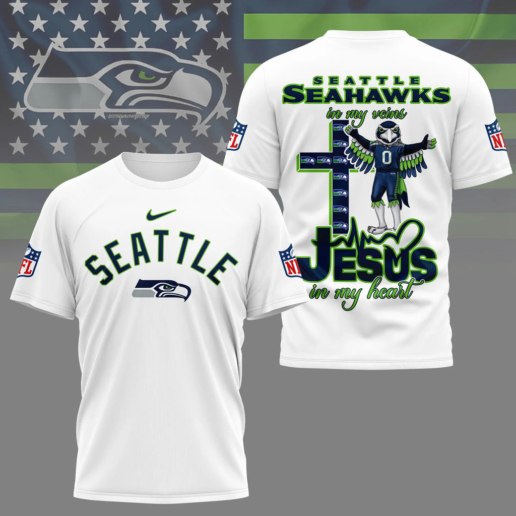 [SPECIAL OFFER] NEW CUSTOMIZED NFL06 SSH SEATTLE SEAHAWKS T-SHIRT | MULTIPLE COLORS AVAILABLE
