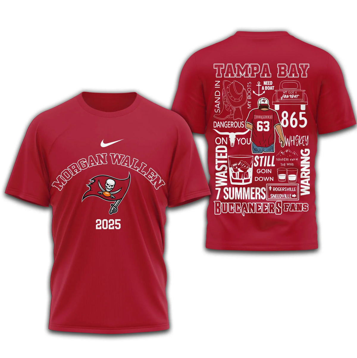 [SPECIAL OFFER] NEW CUSTOMIZED NFL10 TBB TAMPA BAY BUCCANEERS T-SHIRT | MULTIPLE COLORS AVAILABLE