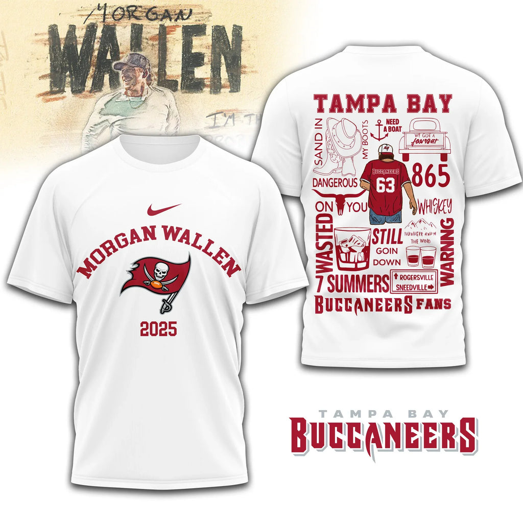 [SPECIAL OFFER] NEW CUSTOMIZED NFL10 TBB TAMPA BAY BUCCANEERS T-SHIRT | MULTIPLE COLORS AVAILABLE