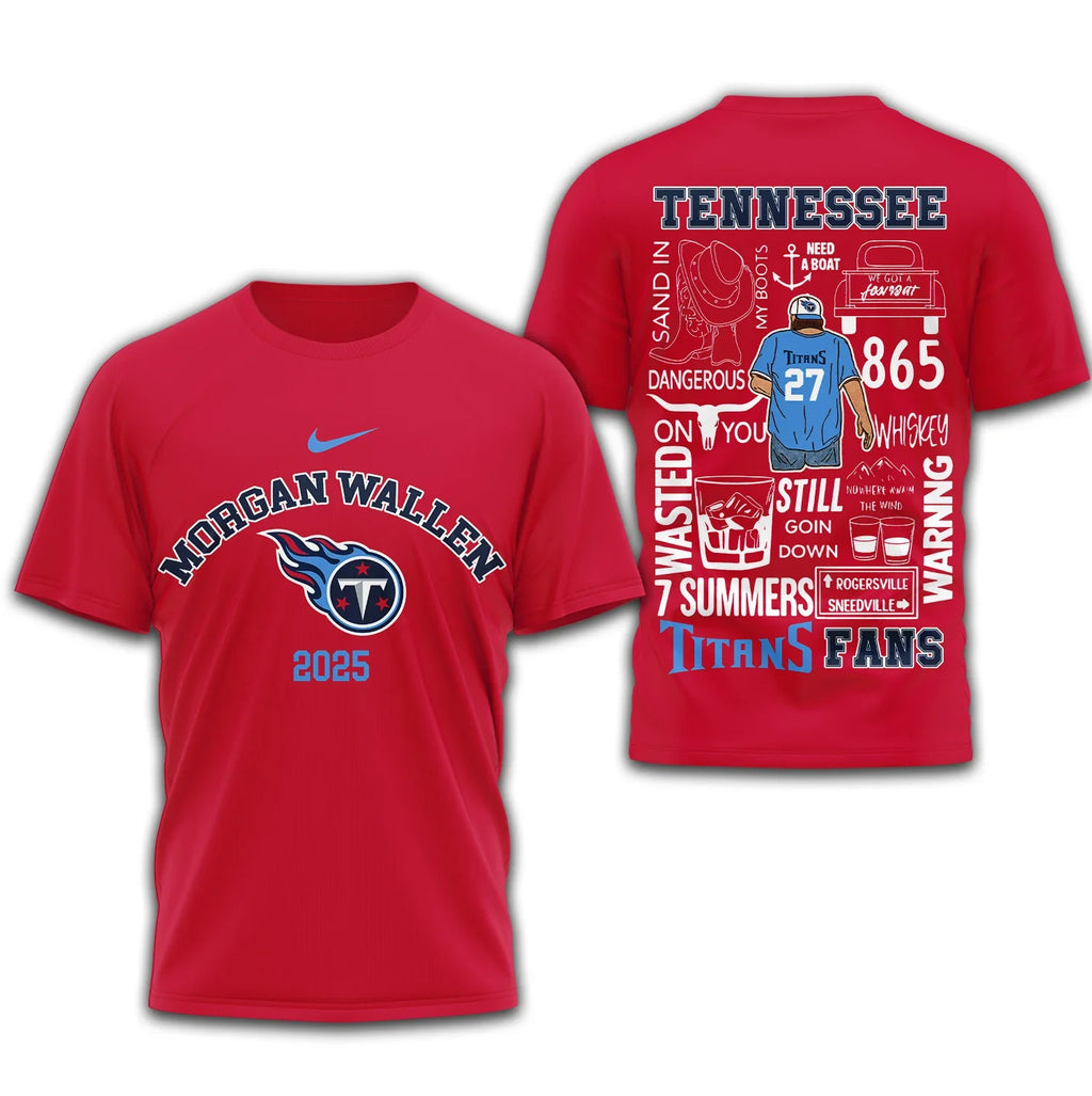 [SPECIAL OFFER] NEW CUSTOMIZED NFL31 TST TENNESSEE TITANS T-SHIRT | MULTIPLE COLORS AVAILABLE