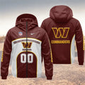 [SPECIAL OFFER] NEW CUSTOMIZED NFL12 WTC WASHINGTON COMMANDERS WINDBREAKER JACKET